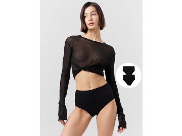 Трусы шортики женские черные в наборе, 2 шт