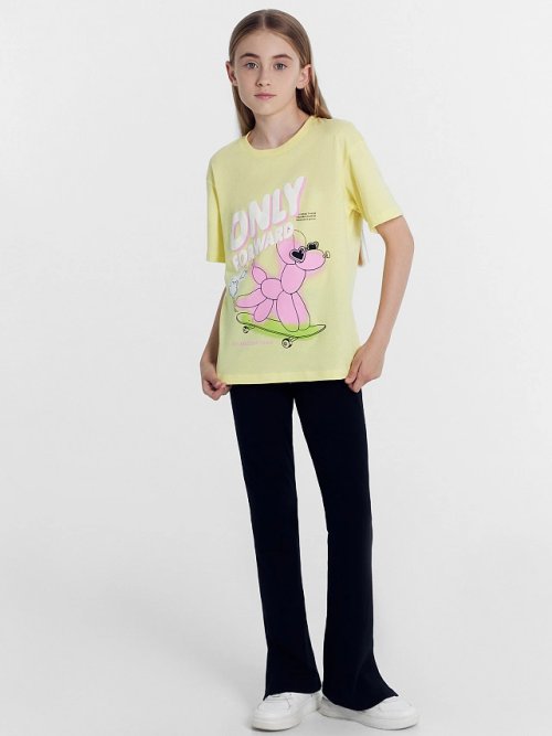 Футболка для девочек желтая с печатью, фото 3 из 6