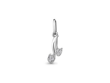 Подвеска буква Aquamarine, серебро 925 проба, вставка фианит
