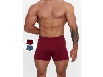 Трусы мужские шорты мультипак (2 шт.) в синем и красном оттенках с кубами