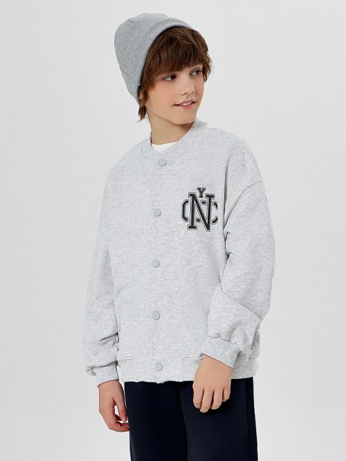 Толстовка для мальчика серая с печатью, фото 7 из 7