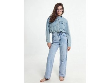 Брюки женские джинсовые wide leg голубые в Клецке Марк Формель