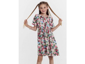 Платье для девочек разноцветное в цветочки