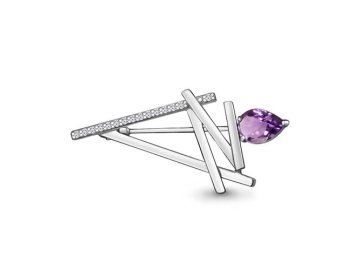 Брошь Aquamarine, серебро 925 проба в Могилеве 7 Карат