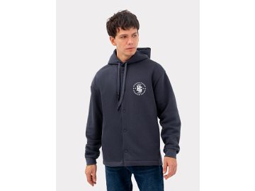 Толстовка мужская в сером цвете с печатью