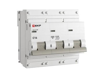 Выключатель автоматический EKF PROxima 3P 16А (C) 10kA ВА 47-100
