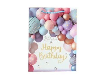 Пакет подарочный бумажный Happy Birthday 18 х 24 х 8.5 см, арт. 7012305391