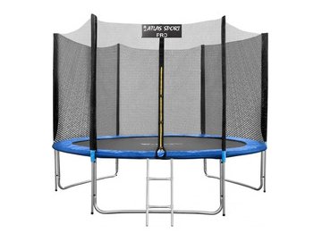 Батут пружинный ATLAS SPORT 10ft-3 pro NEW blue (с защитной сеткой и лестницей)