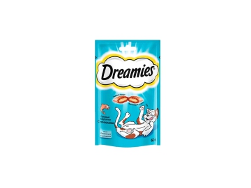Лакомство Dreamies для взрослых кошек с лососем 60г