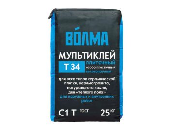 Клей для плитки "ВОЛМА-Мультиклей" 25 кг