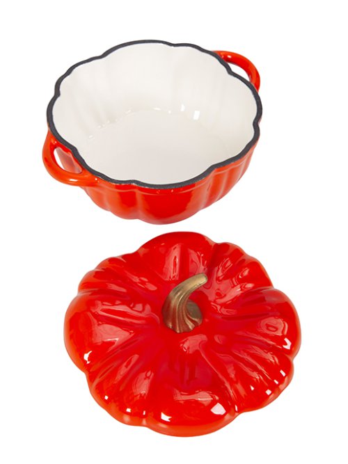 Кокотница чугунная эмалированная Pumpkin 0,5л, фото 10 из 15