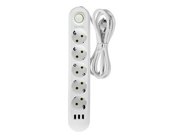 Сетевой фильтр QUMO Power Bar Light SPFS P-0009 51554 (3 м, белый)