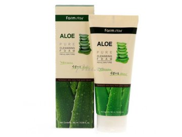 Пенка для лица FARMSTAY Aloe Pure Cleansing Foam очищающая c алоэ, 180 мл