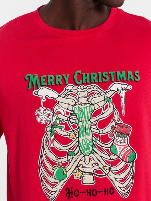 Пижама мужская с новогодним принтом и надписью "Merry Christmas", фото 6 из 28