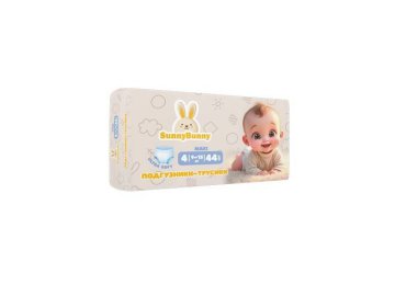 Мила акции Петриков - Подгузники-трусики детские SUNNY BUNNY Maxi, размер 4,  44 шт