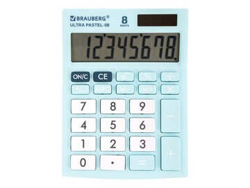 Калькулятор BRAUBERG Ultra Pastel-08-LB 250513 (голубой)