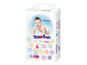 Подгузники-трусики детские YokoSun M 6-10кг (58 шт)