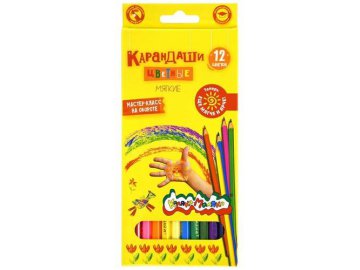 Карандаши цветные Каляка-Маляка 12 цветов.Арт.ККМ12