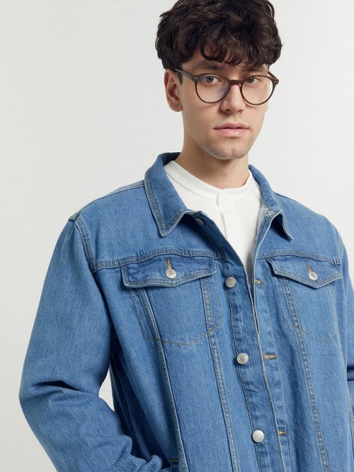 Жакет мужской джинсовый в синем цвете, фото 6 из 12