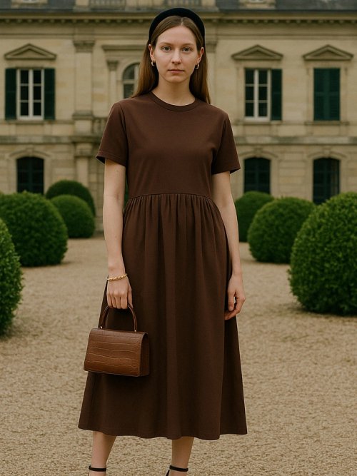 Платье женское коричневое, фото 1 из 9