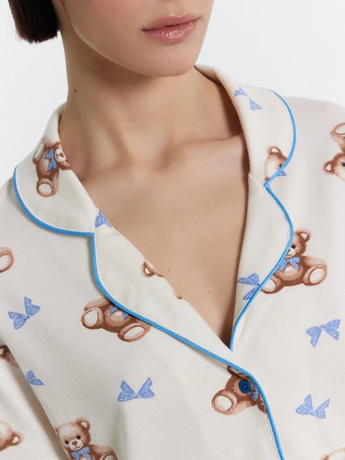 Комплект женский домашний крмовый с принтом "медвежата", фото 6 из 20