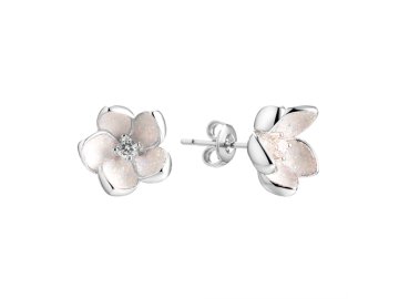 Серьги пусеты Fresh Jewelry, серебро 925 проба, вставка фианит/глиттер