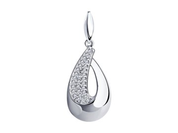 Подвеска декоративная Diamant, серебро 925 проба, вставка фианит