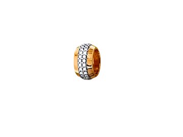 Подвеска шарм Aquamarine, красное золото 585 проба, вставка фианит