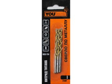 Сверло YOURTOOLS HSS-TiN 3х33х61мм 3 шт в Минске Ома