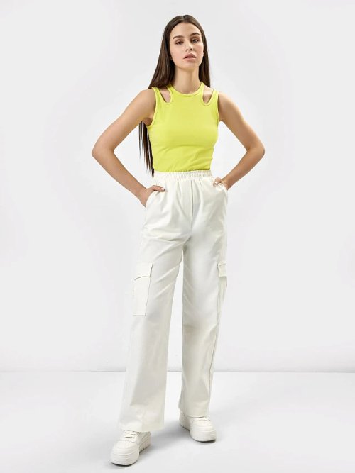 Джемпер женский желтый без рукавов, фото 2 из 4