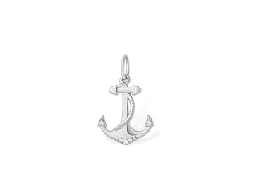 Подвеска декоративная Efremov, серебро 925 проба, вставка фианит 7 Карат