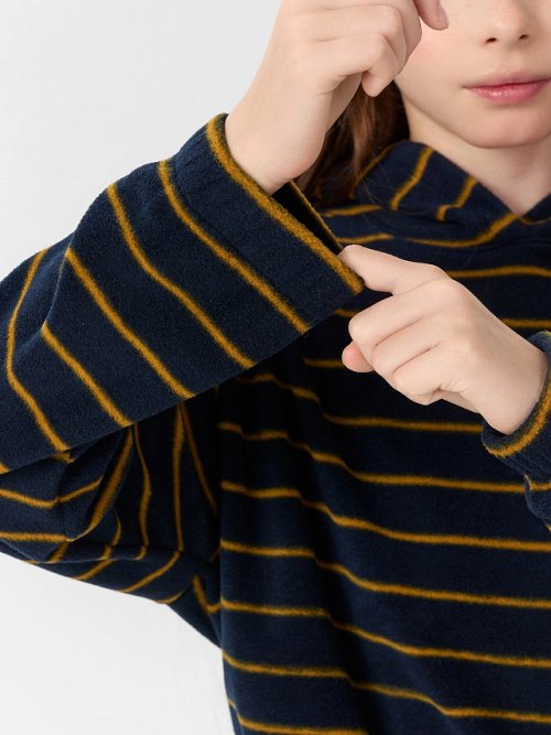 Худи для девочек синее в полоску, фото 4 из 6