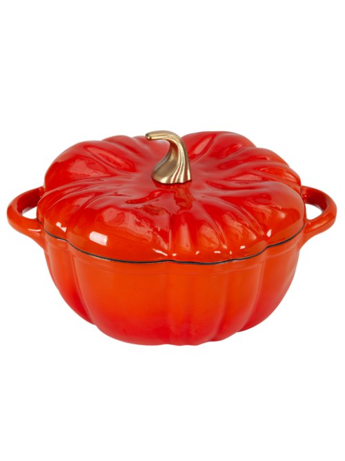 Кокот чугунный эмалированный Pumpkin 3 л, фото 8 из 15