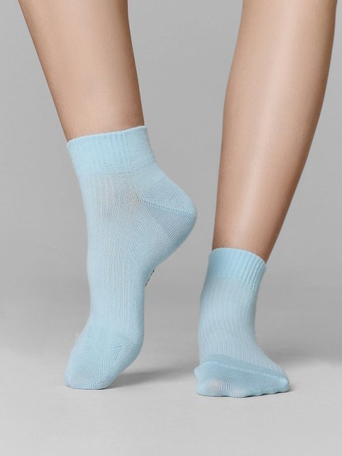 Носки спортивные женские короткие голубые, фото 1 из 7