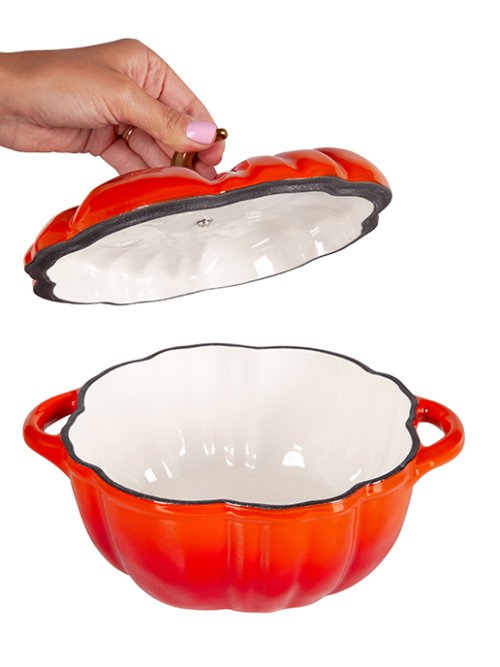 Кокот чугунный эмалированный Pumpkin 1,9 л, фото 8 из 56