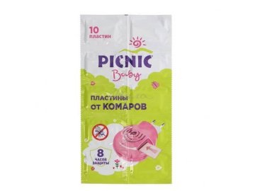Средство инсектицидное PICNIC Baby пластины от комаров, 10 шт