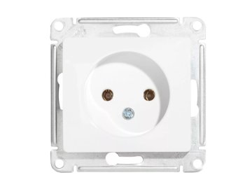 Розетка скрытой установки GLOSSA GSL000141 без заземления белая