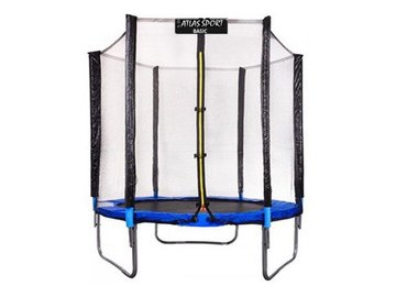 Батут пружинный ATLAS SPORT 6ft Basic blue (с защитной сеткой)