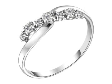 Кольцо декоративное BIRYUZA, серебро 925 проба, вставка цирконий в Березе 7 Карат