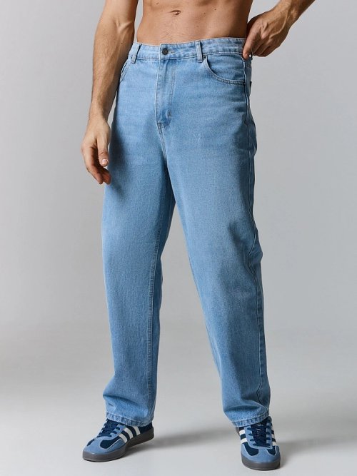 Джинсы мужские baggy leg голубые, фото 4 из 18
