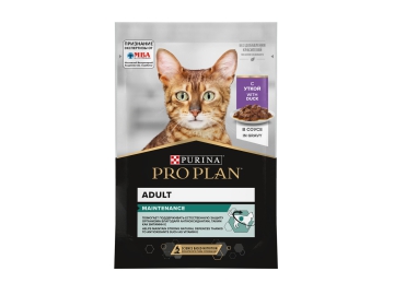Пауч Purina Pro Plan для кошек старше года, с уткой, MAINTENANCE, 85 г