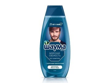 Шампунь ШАУМА MEN Морская Свежесть 3 в 1 для волос, тела и лица, 370 мл Мила