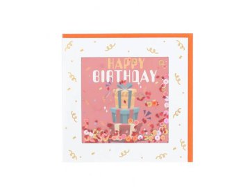 Открытка Happy Birthday Подарки, арт FLP-19-1019