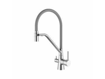 Смеситель для кухни Ledeme магнитный (серый сатин) L4897A-9