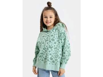 Худи для девочек светло-зеленое с принтом цветов Марк Формель
