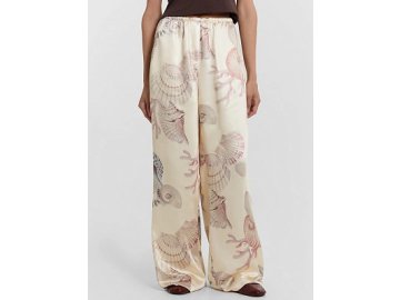 Брюки женские бежевые с принтом "ракушки" Марк Формель