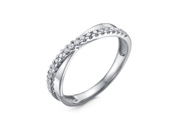 Кольцо дорожка RoseGrace, белое золото 585 проба, вставка бриллиант