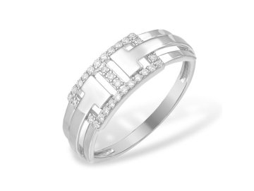 Кольцо декоративное Efremov, серебро 925 проба, вставка фианит 7 Карат