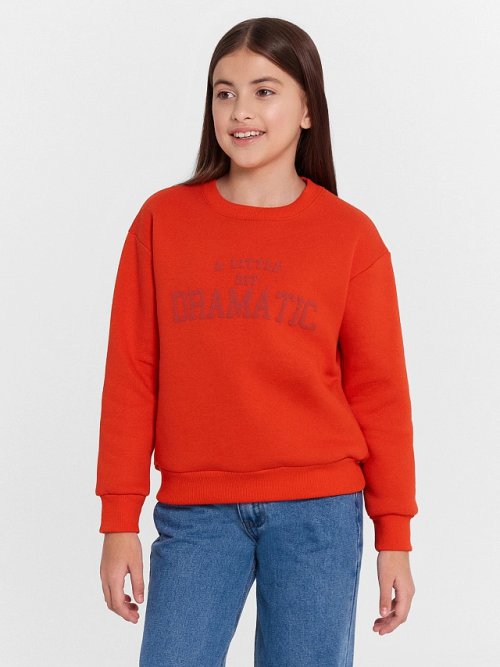 Свитшот для девочек красный, фото 2 из 5