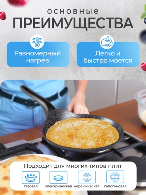 Сковорода блинная FCP-2, 24 см, фото 3 из 45